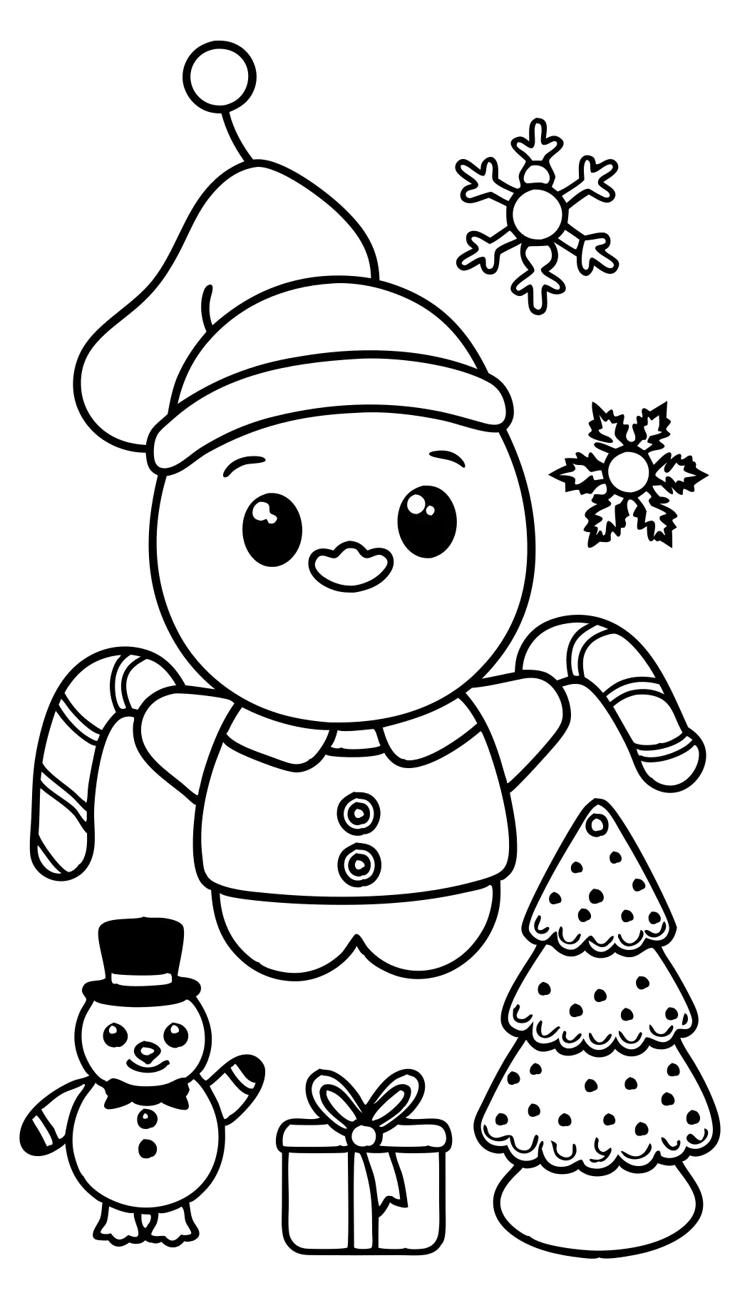 coloriages de Noël faciles faciles